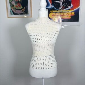 Y2k Sequined Mock Neck Tank